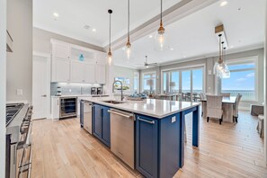 Fridge, microwave, oven, stovetop - Aqua Therapy by GSVR | Beachfront w/ Pool & Elevator | FREE Activities/Golf (Gulf Shores)