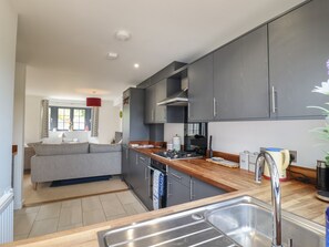 Fridge, dishwasher, electric kettle, toaster