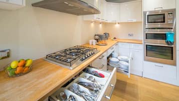 Fridge, oven, stovetop, dishwasher