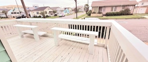 Enjoy an outdoor space with a view of the surrounding neighborhood.