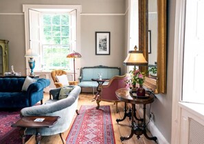 House, Multiple Beds | Living area | Fireplace - Lisnabrin Georgian Country House - Cork, Ireland (Conna)