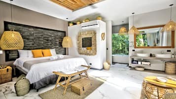 Suite Luxury | 1 habitación, ropa de cama de alta calidad, edredón y minibar