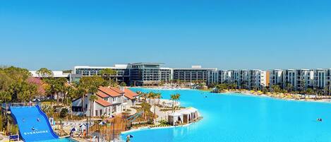 Outdoor pool, a heated pool