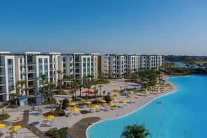 Outdoor pool, a heated pool