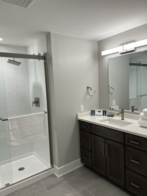 Towels, soap, toilet paper