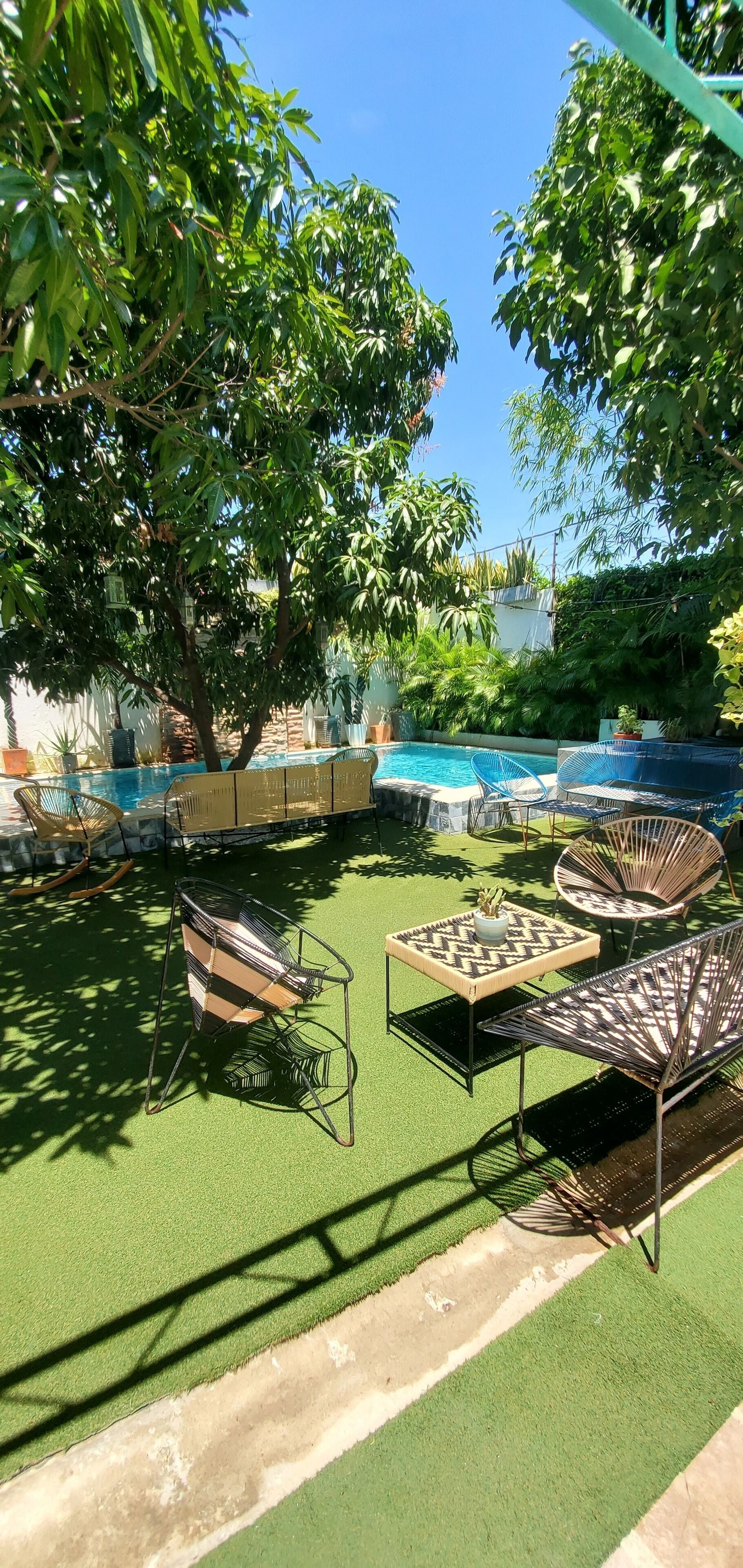 outdoor banquet area