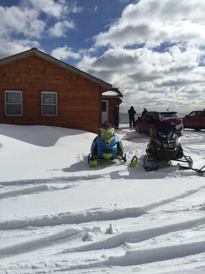 Property grounds - The Breakwater - at Dockside. Ski Bohemia. Ride Keweenaw snowmobile trails! (Lake Linden)