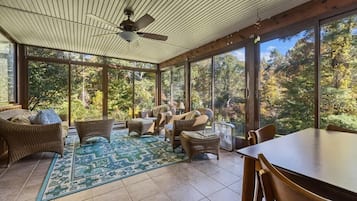 TV, fireplace, offices