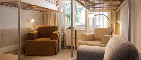 Family apartment plus 200 CHF cleaning fee on top of the rate | 1 bedroom, iron/ironing board, free WiFi, bed sheets