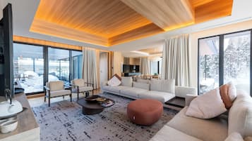 6 Bedroom Penthouse Residence with Onsen (Dual Key) | Living room | Smart TV, Netflix, heated floors, streaming services