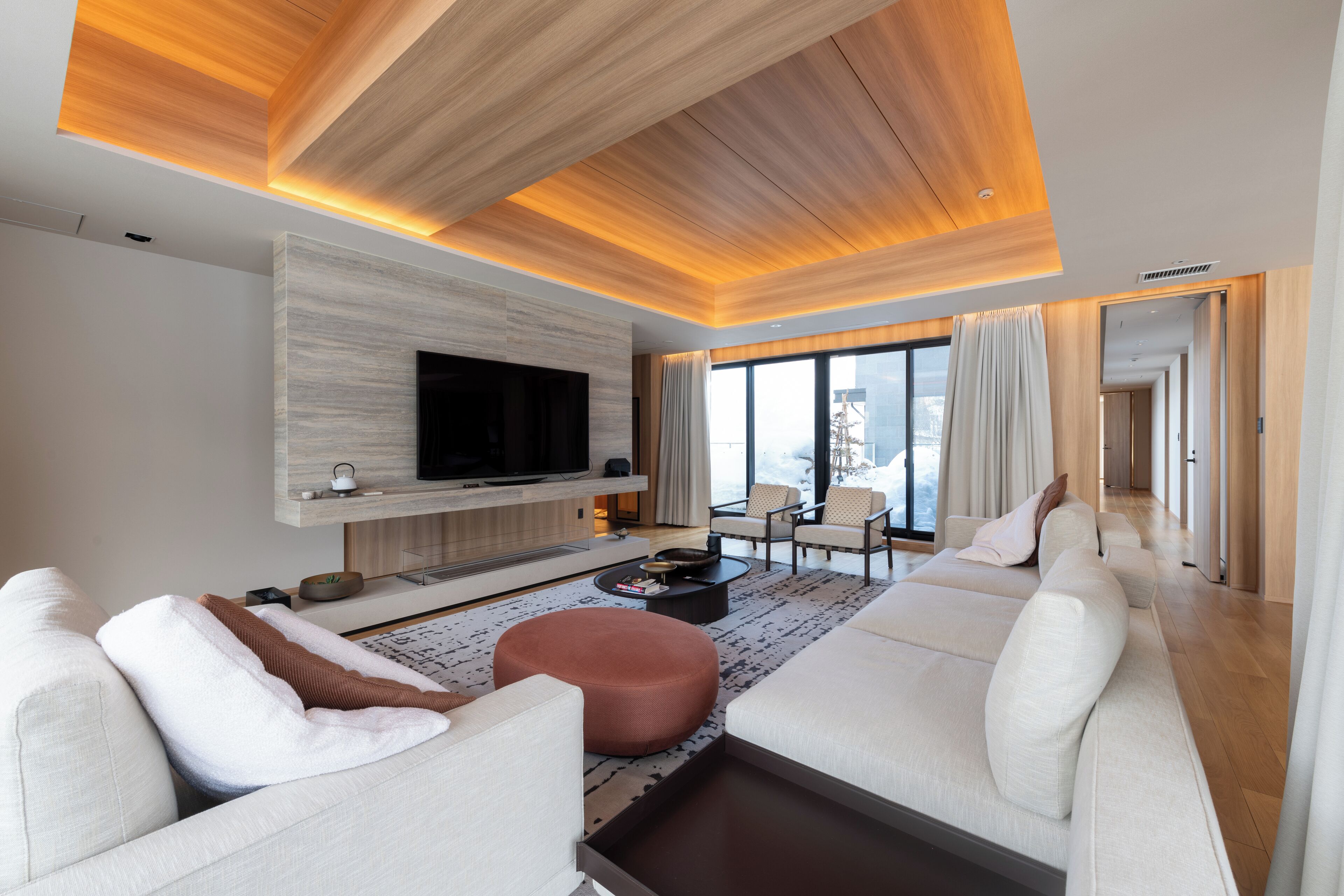 6 Bedroom Penthouse Residence with Onsen (Dual Key) | Living area | Smart TV, Netflix, heated floors, streaming services