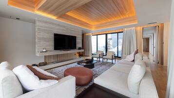 6 Bedroom Penthouse Residence with Onsen (Dual Key) | Living area | Smart TV, Netflix, heated floors, streaming services