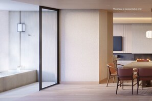 4 Bedroom Residence with Onsen | Living area | Smart TV, Netflix, heated floors, streaming services - Niseko Kyo (Kutchan)