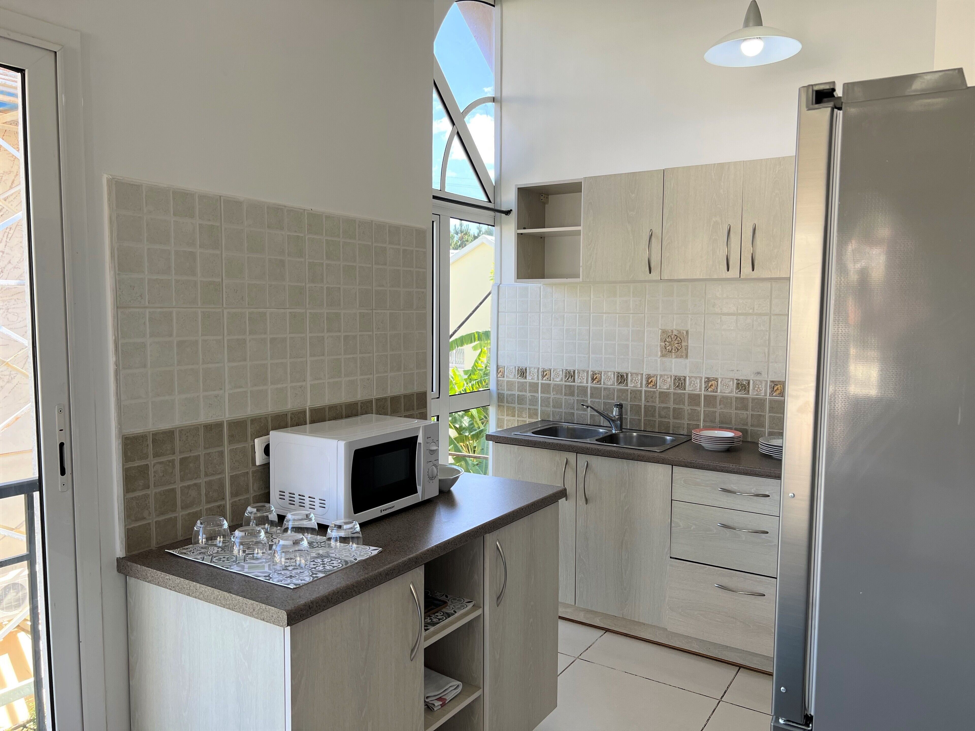 Leilighet – deluxe, 1 soverom, utsikt mot fjell | Eget kjøkken | Kjøleskap, mikrobølgeovn, ovn og kokeplater