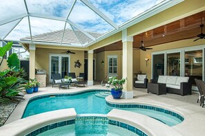 Pool - Gorgeous  home  in Gated community  with pool 3 blocks to beach.  Sleeps 6-8 (Vero Beach)