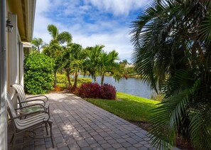 Terrace/patio - Gorgeous  home  in Gated community  with pool 3 blocks to beach.  Sleeps 6-8 (Vero Beach)