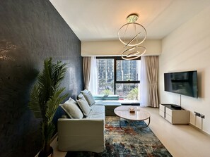 프리미엄 아파트 | 거실 공간