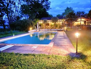 Outdoor pool, a heated pool