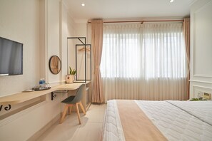 Deluxe dubbelrum | Skrivbord, gratis wi-fi och sängkläder