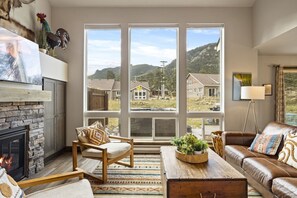 TV, fireplace, video games, ping pong