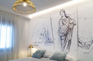 Decoración personalizada, tabla de planchar con plancha y wifi gratis 