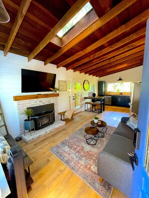 Smart TV, fireplace, video-game console