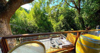 Fully Remodeled Private Wine Country Bungalow! Sunny Treetop Views, Luxury Beds