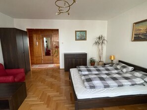 1 makuuhuone, vuodevaatteet