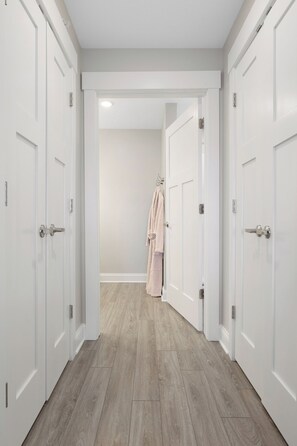 Individually decorated, individually furnished, iron/ironing board