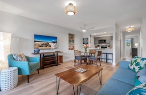 Luxury Condo | Living area | Smart TV, Hulu, streaming services - Airy Coastal Dream Vistas (Kihei)