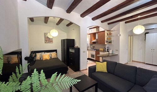 Spacious 1850 Raval 46m Loft. Ideal for Couples and Digital Nomads. Pet-Friendly