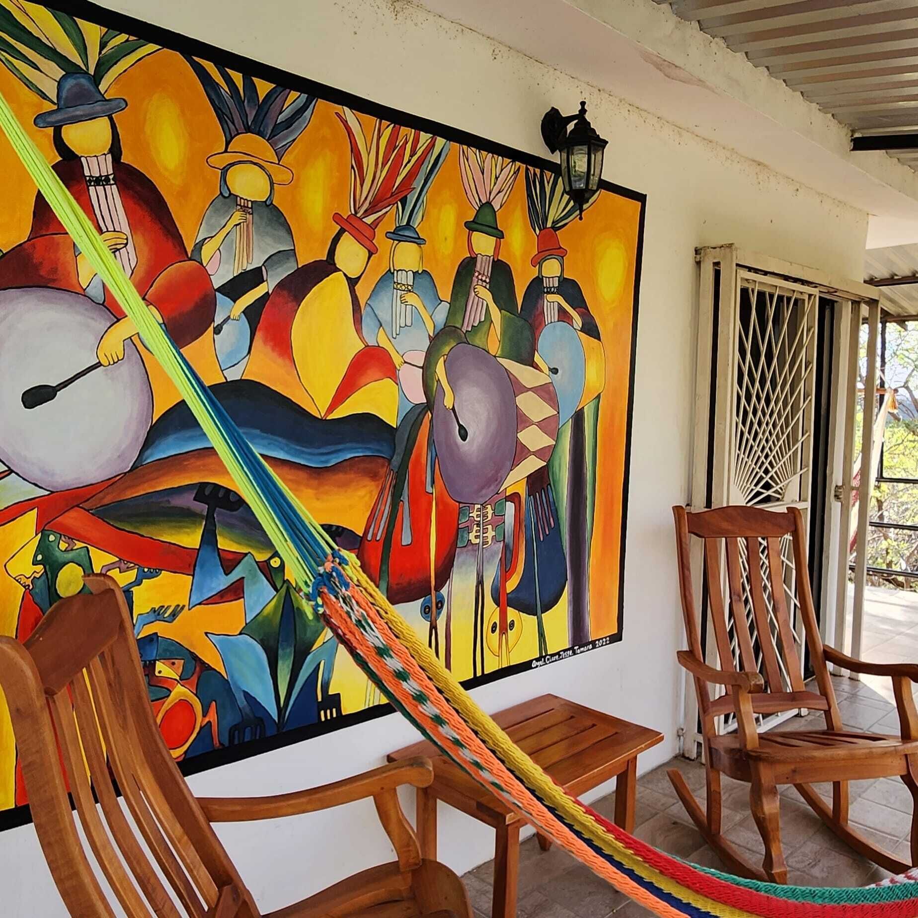 Inti-Wasi - sun surf paradise.  Yoga terrace.