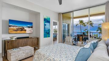 Luxe appartement, uitzicht op oceaan, langs het strand | Extra bedden