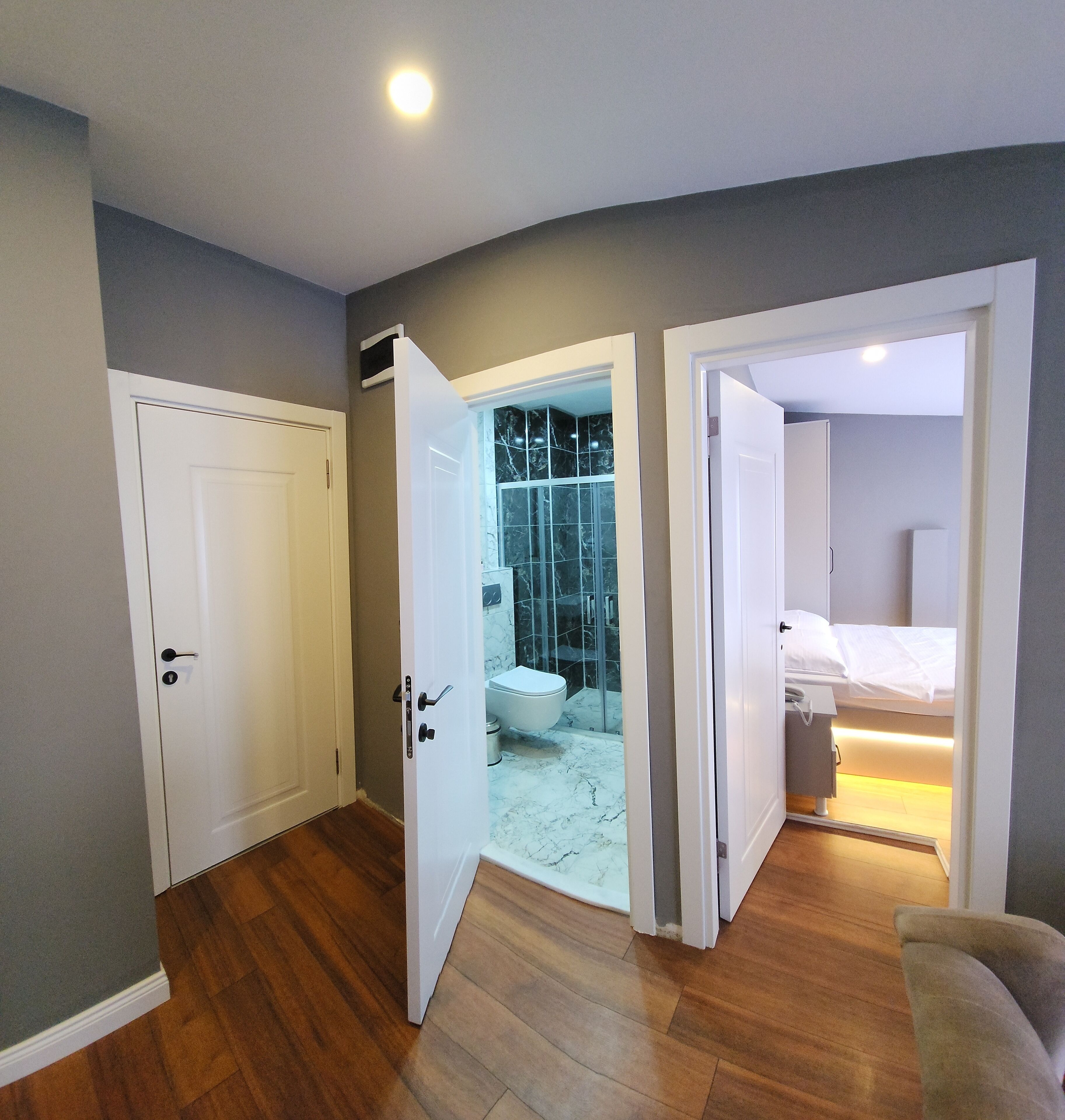 Frette Italian sheets, premium bedding, memory-foam beds, minibar