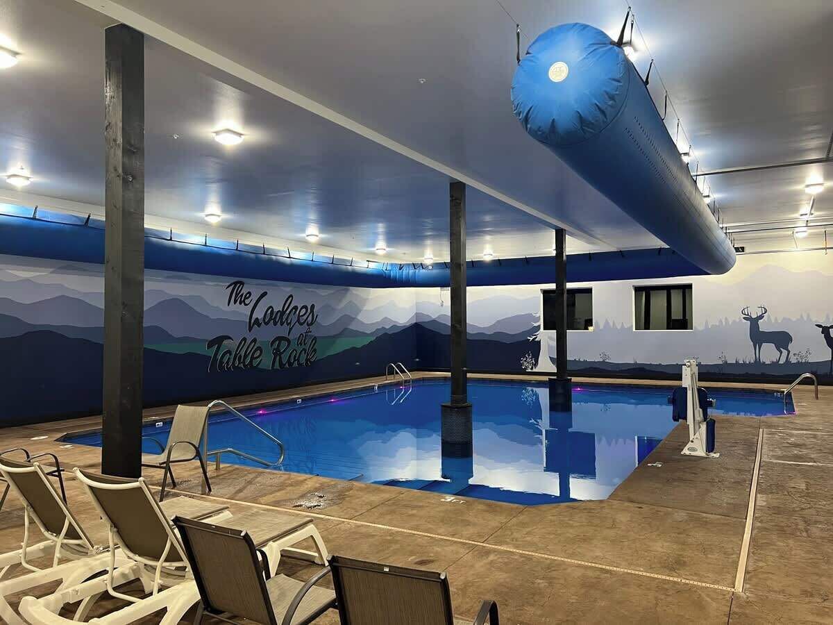 Indoor pool, a heated pool
