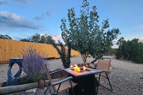 Enjoy our gas firepit