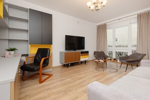 Departamento, 1 habitación, balcón | Sala de estar