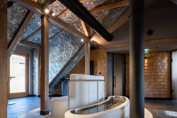 Un sauna, una bañera de hidromasaje, tratamientos corporales