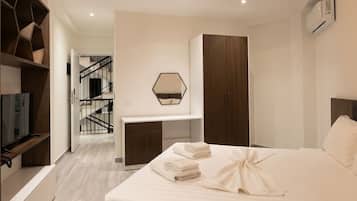 Habitación junior doble | Escritorio, espacio para trabajar con un portátil, wifi gratis