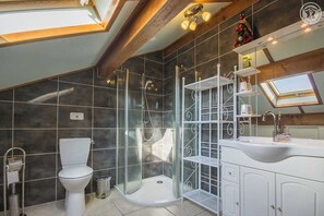 Shower, hair dryer