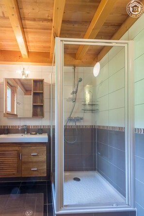 Shower, hair dryer