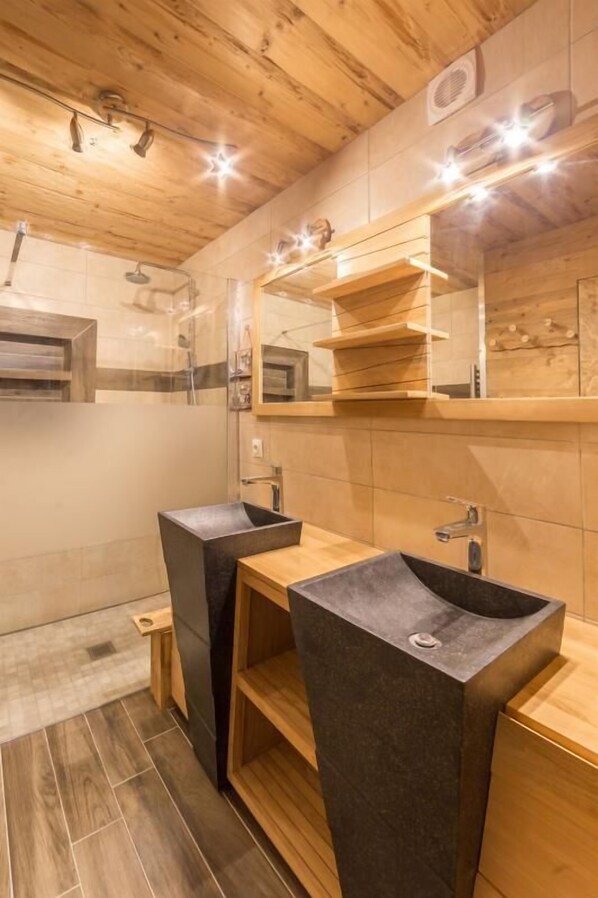Shower, hair dryer