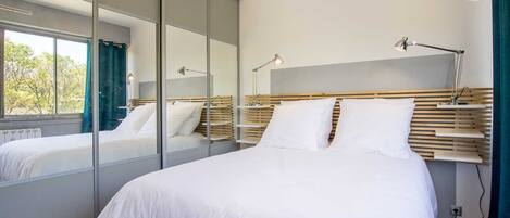 1 bedroom, iron/ironing board, travel crib, free WiFi