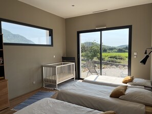 4 bedrooms, iron/ironing board, travel crib, WiFi