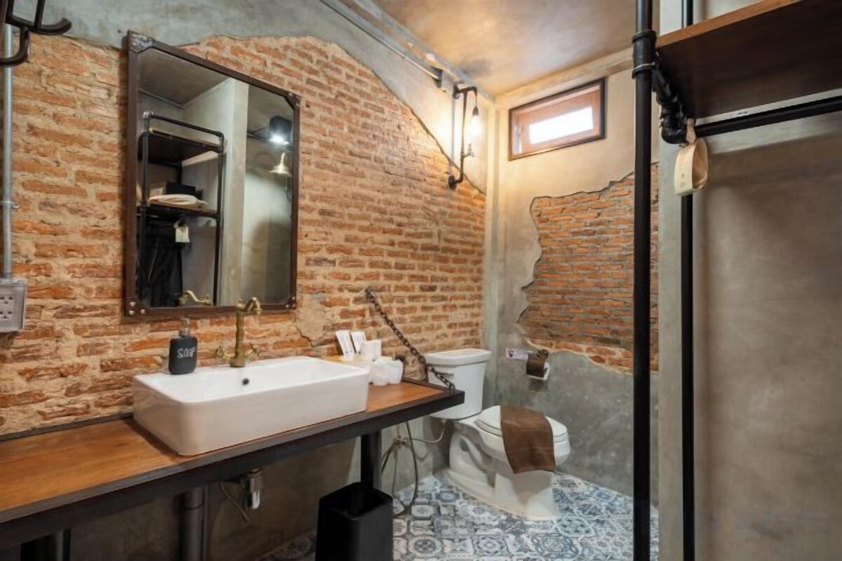 Bathroom | Shower, free toiletries, hair dryer, bathrobes