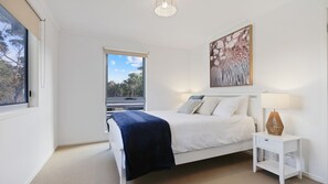 4 bedrooms, iron/ironing board, travel crib, internet