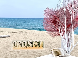 Sun-loungers, beach towels