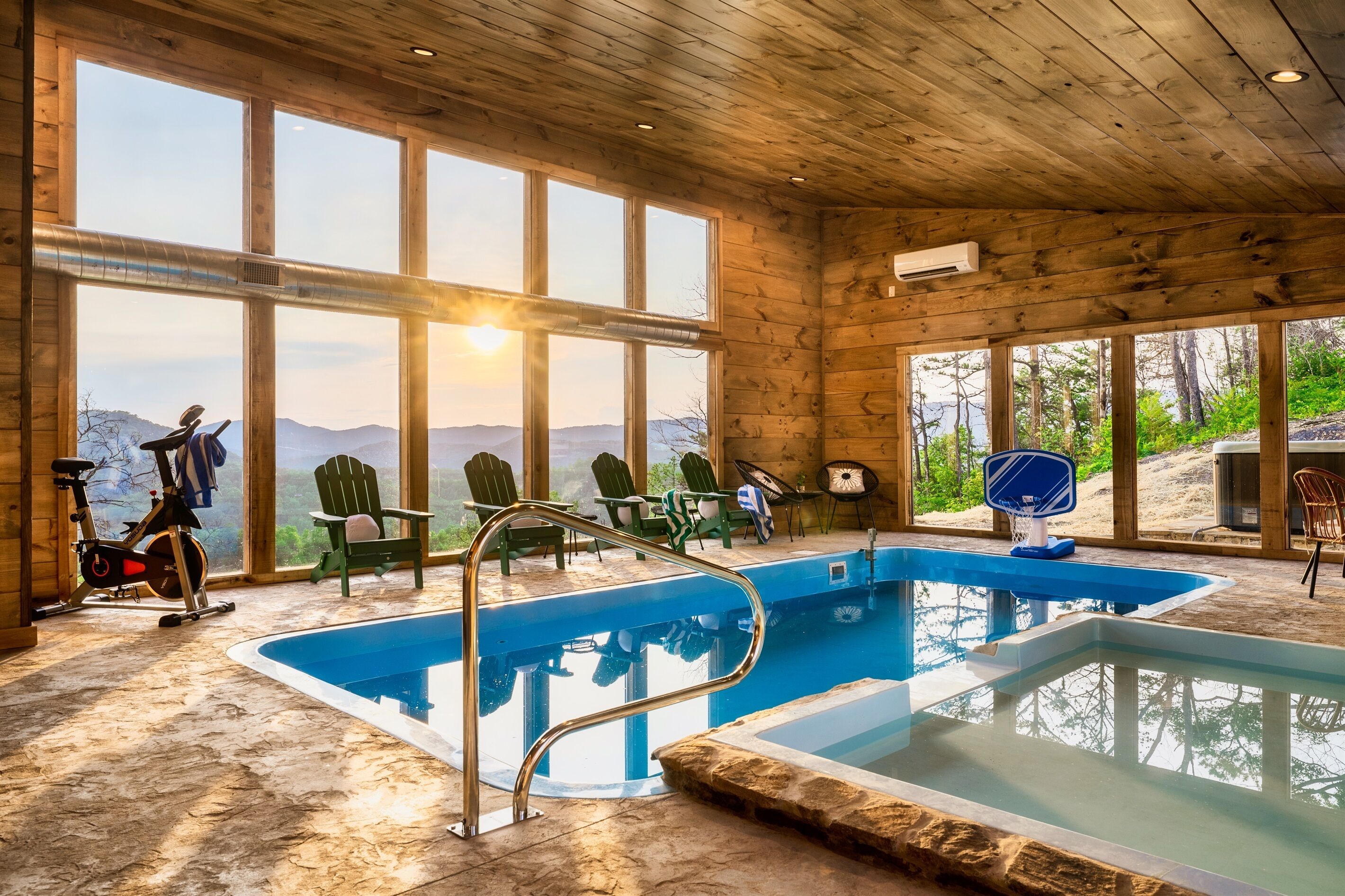 Indoor pool, a heated pool