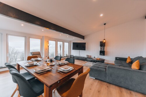 RhönKristall modern terrace house with a far-reaching view