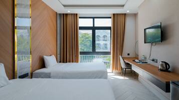 Tomannsrom, 1 soverom, ikke-røyk, byutsikt | Sengetøy i egyptisk bomull og sengetøy av topp kvalitet